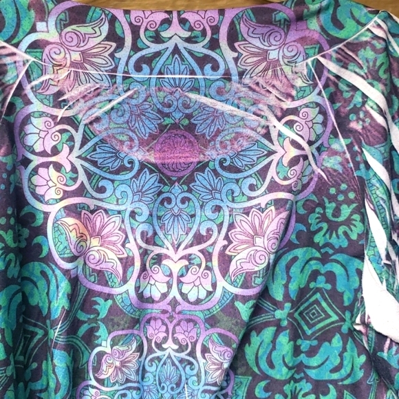 Lane Bryant Multicolor 3/4 sleeves Floral Rhinestone printed graphic 14 - Picture 6 of 7